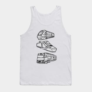 Railway rails train train driving love trains train driver high speed trains locomotive Tank Top